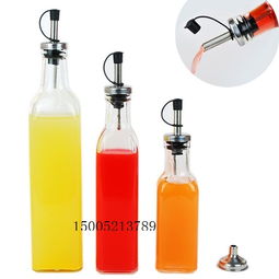 彩色玻璃瓶 橄欖油與美酒的藝術容器